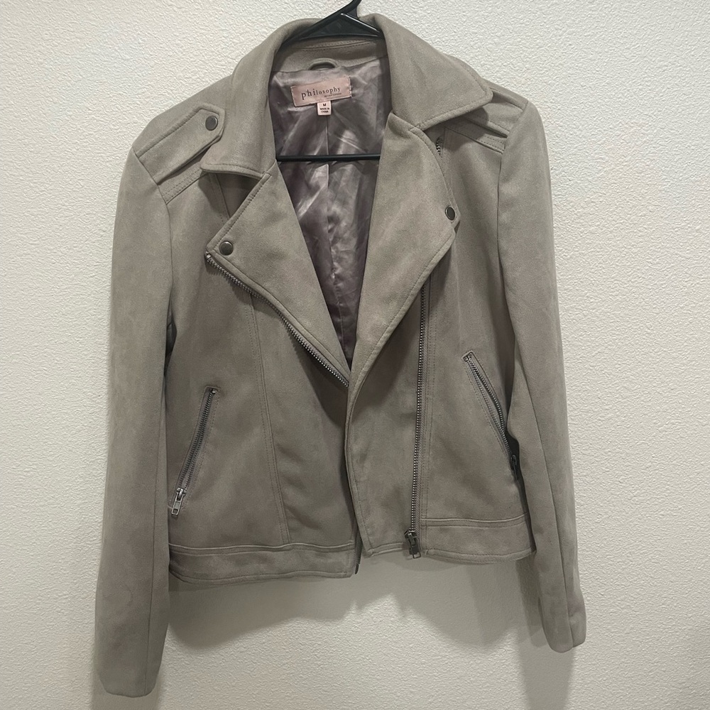 Philosophy Women's Tan Faux Leather Jacket